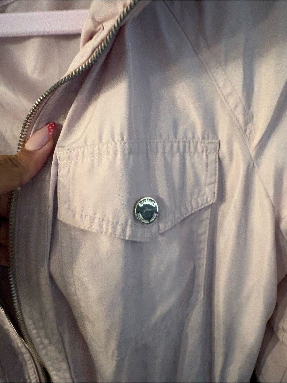 MICHAEL Michael Kors Light Pink Hooded Rain Jacket - Picture 5 of 8